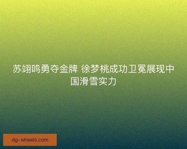 苏翊鸣勇夺金牌 徐梦桃成功卫冕展现中国滑雪实力
