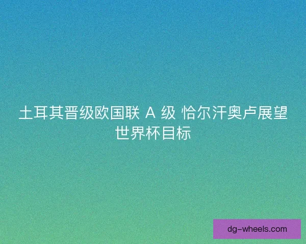 土耳其晋级欧国联 A 级 恰尔汗奥卢展望世界杯目标